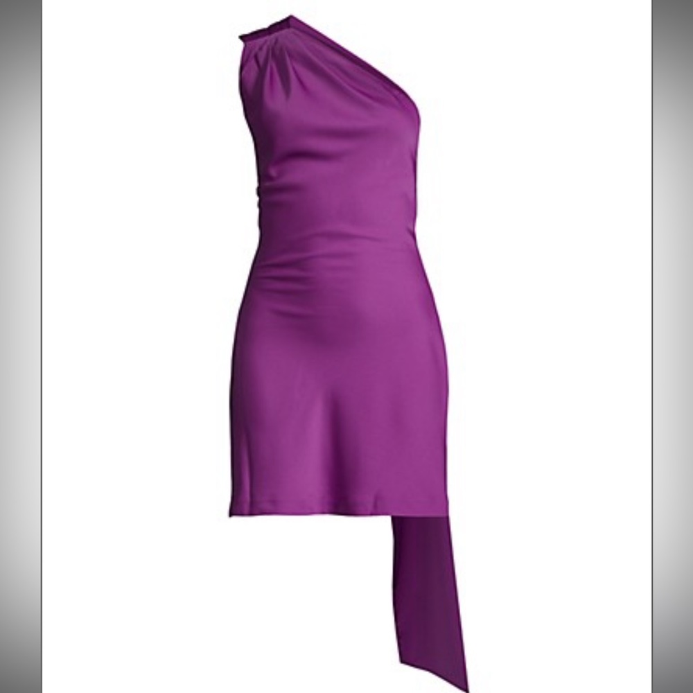 MISHA Lillin Asymmetric Satin Minidress